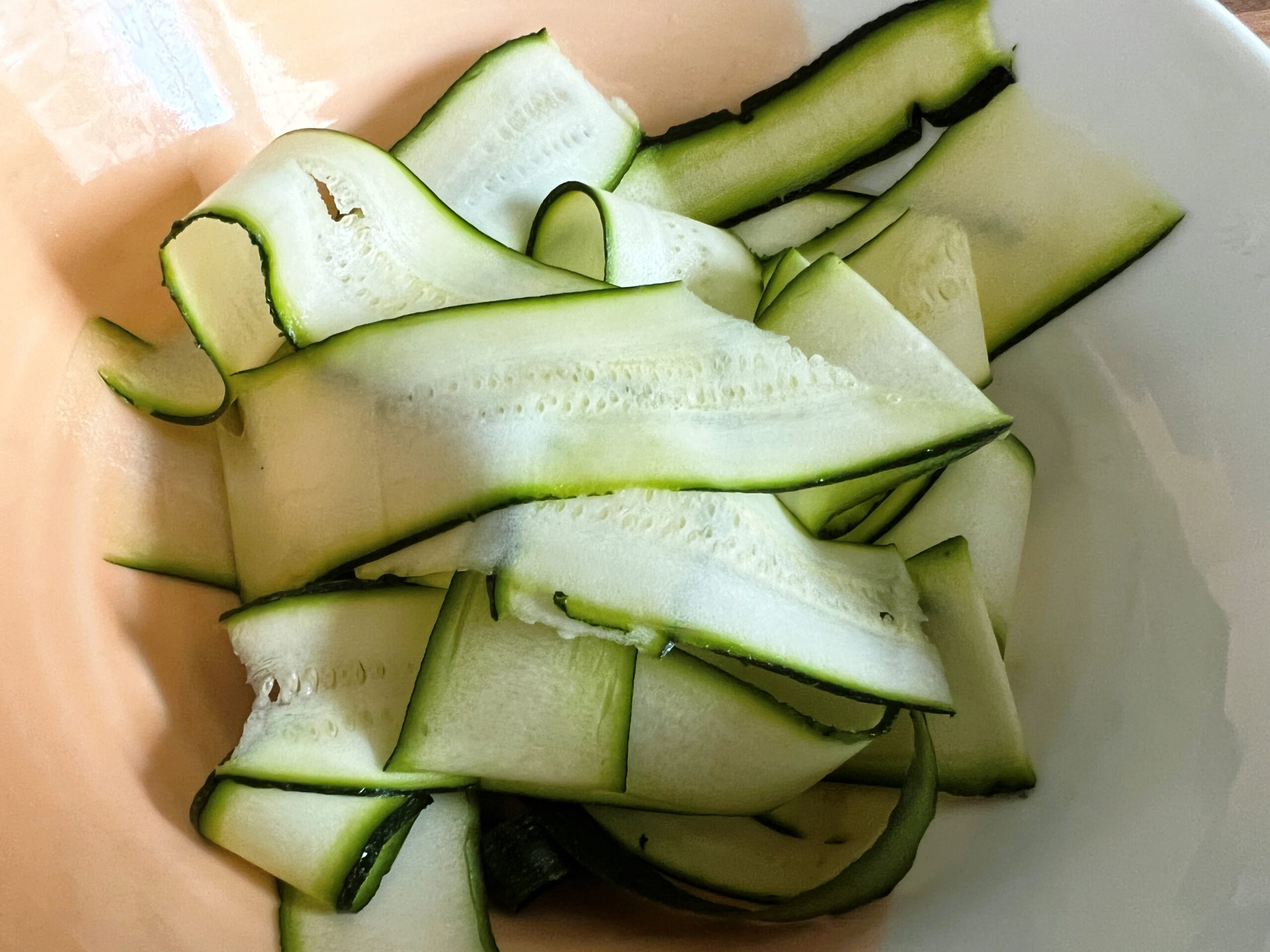 Seared Basil Scallops with Courgette Ribbons Recipe