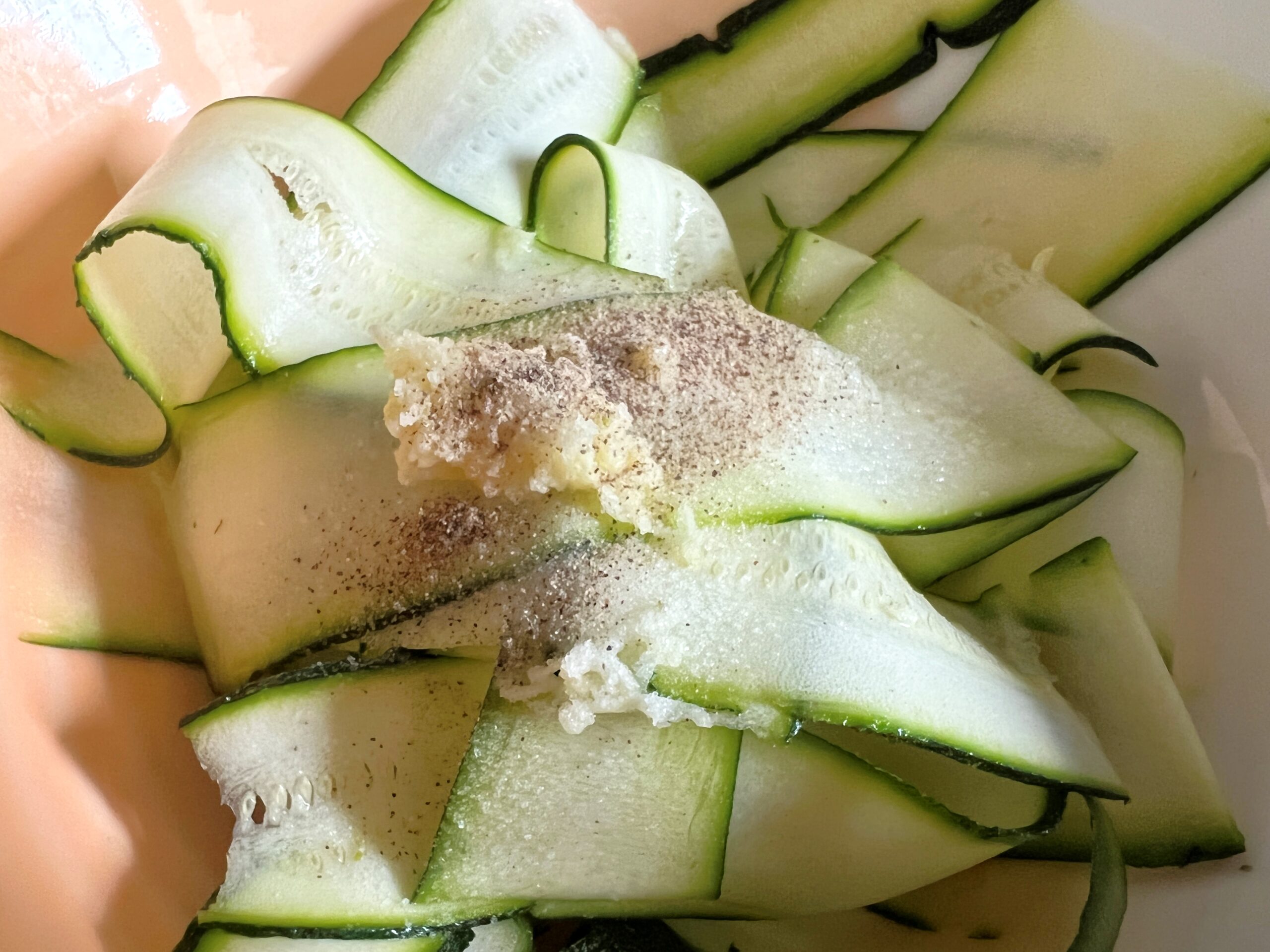 Seared Basil Scallops with Courgette Ribbons Recipe