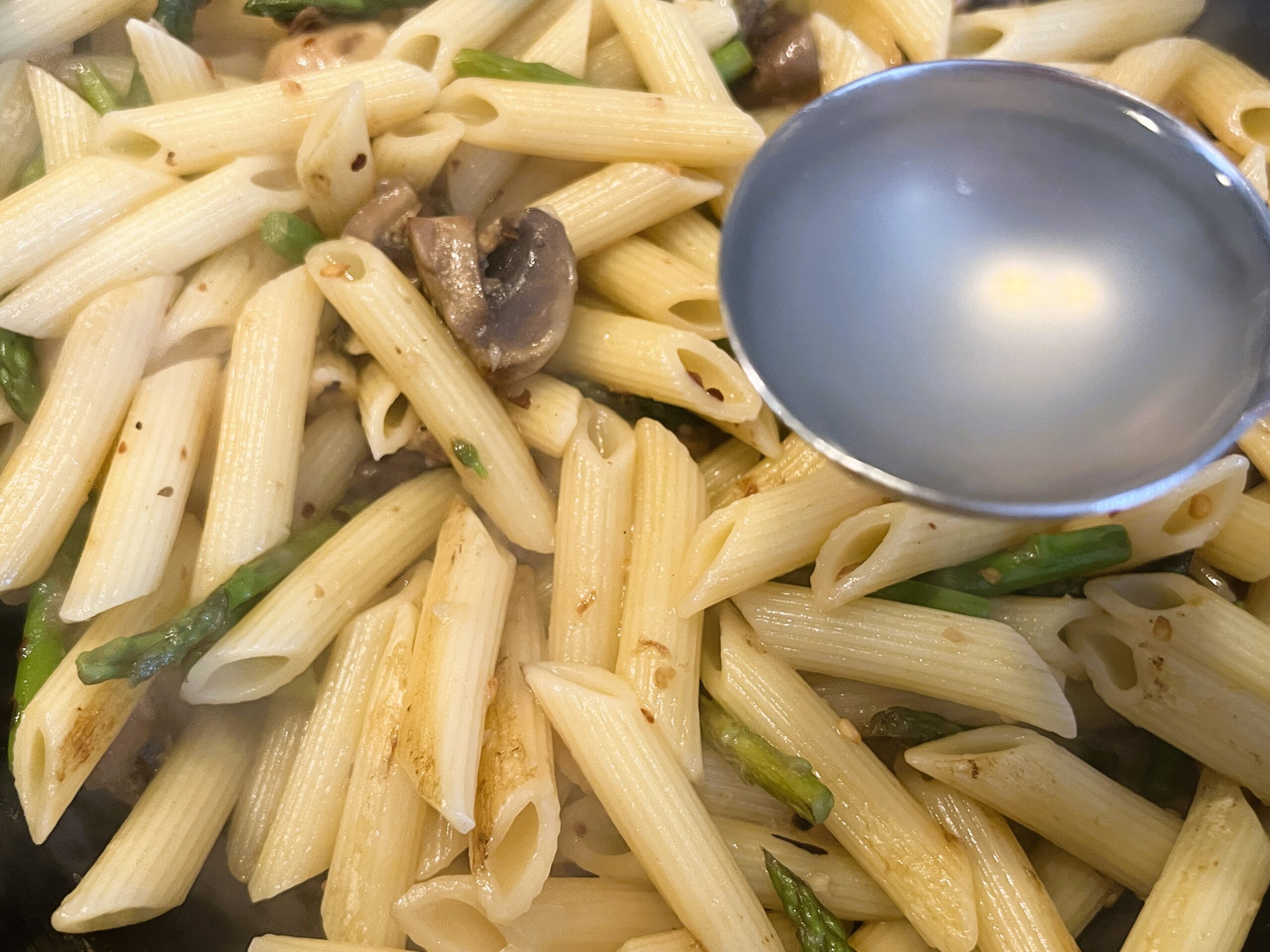 Lemon Garlic Mushroom Asparagus Pasta Recipe