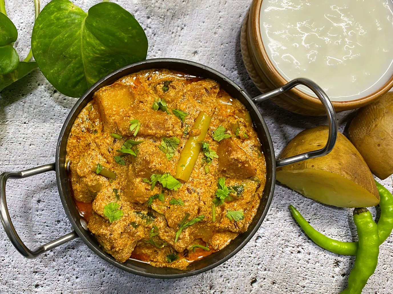 Rajasthani Dahi Aloo Recipe