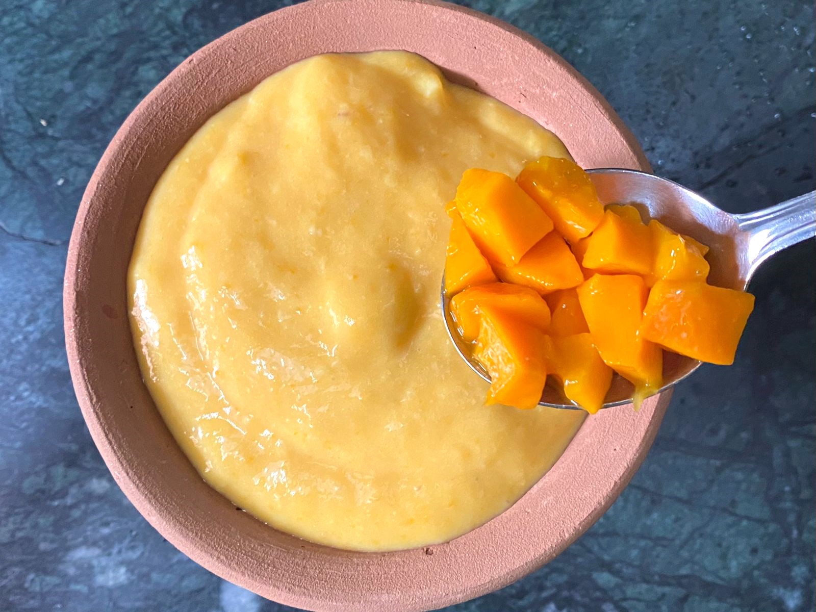 Eggless Mango Custard Recipe