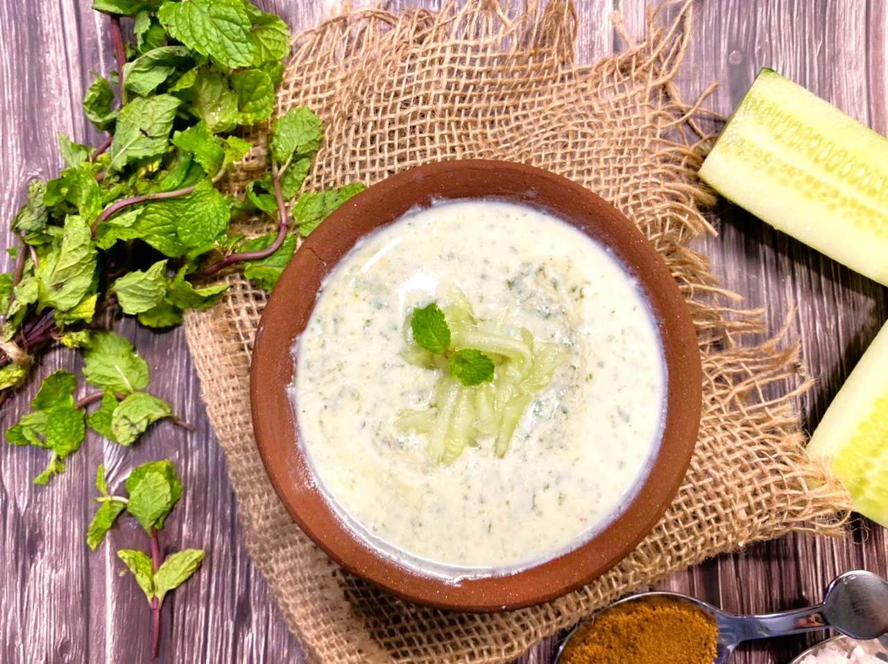 Mint Cucumber Raita Recipe