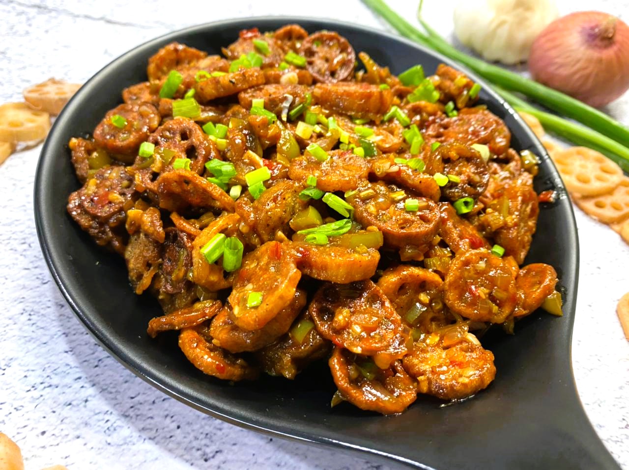 Crispy Chilli Lotus Stem Recipe