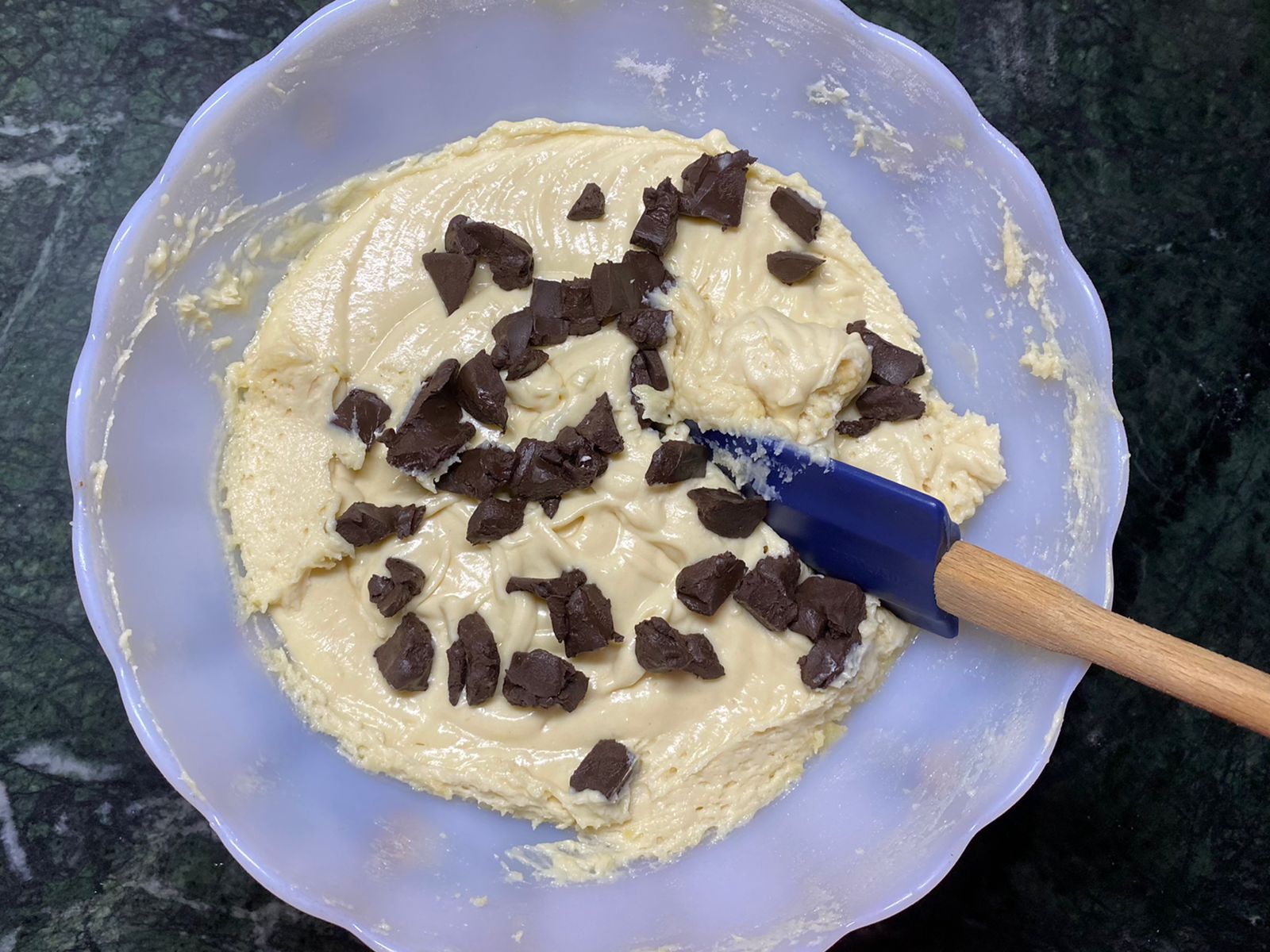 Eggless Vanilla Chocolate Chip Cake Recipe