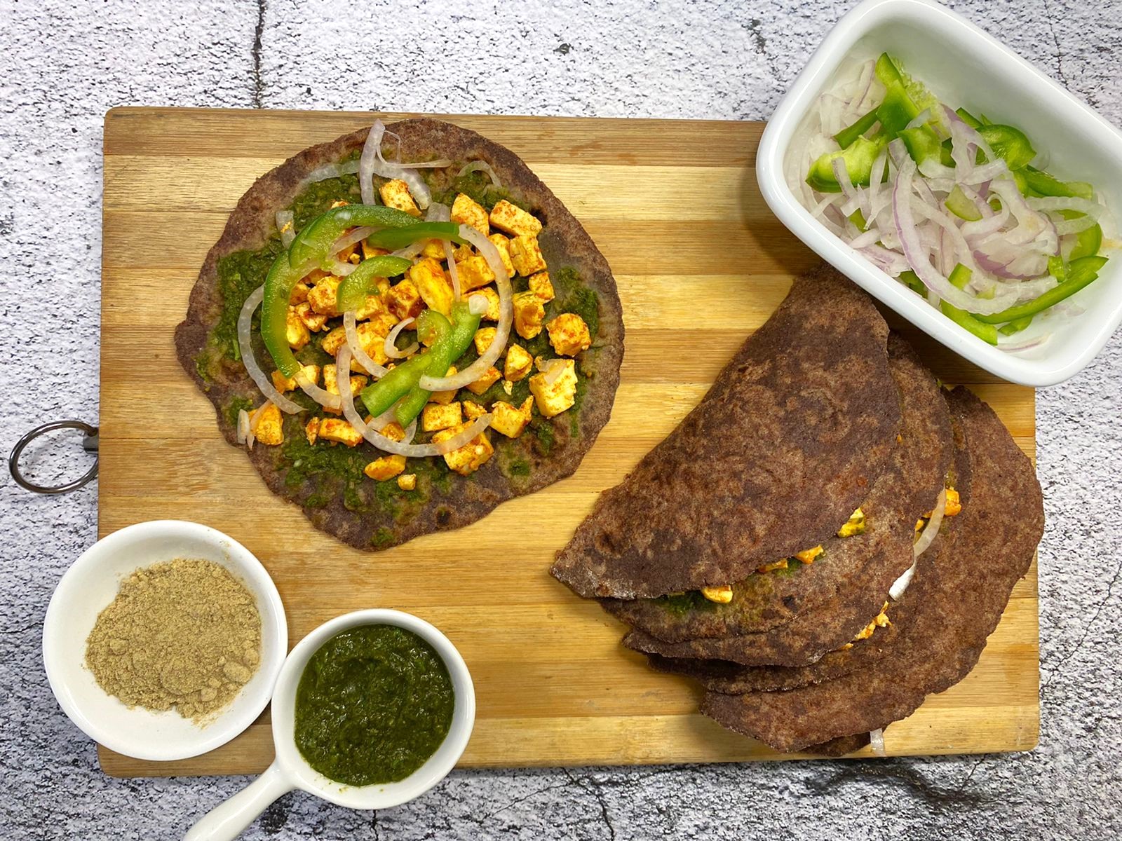 Ragi Wrap Stuffed with Paneer Recipe