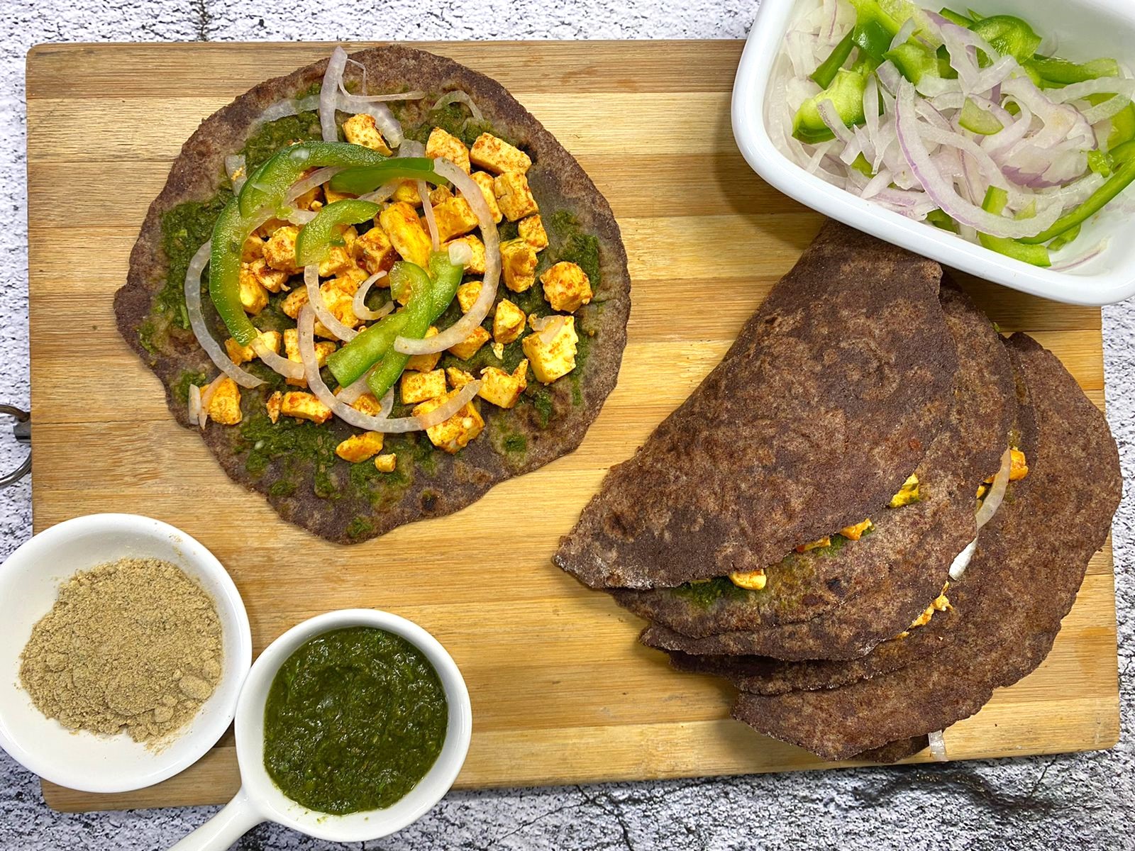 Ragi Wrap Stuffed with Paneer Recipe