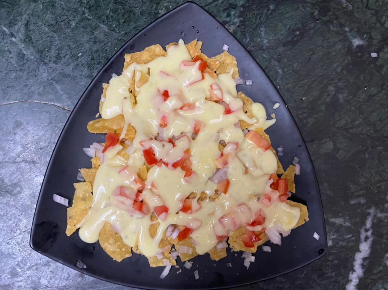 No Bake Loaded Vegetarian Nachos Recipe