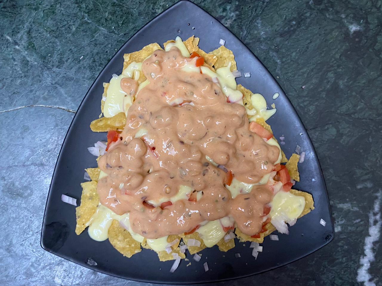 No Bake Loaded Vegetarian Nachos Recipe