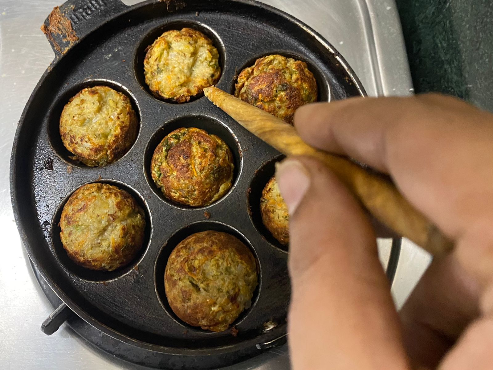 Sprouted Moong Beans Appe Recipe