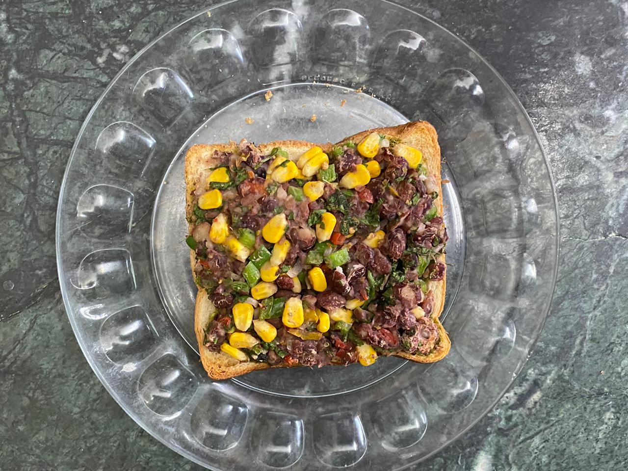 Kidney Beans Open Toastie Recipe