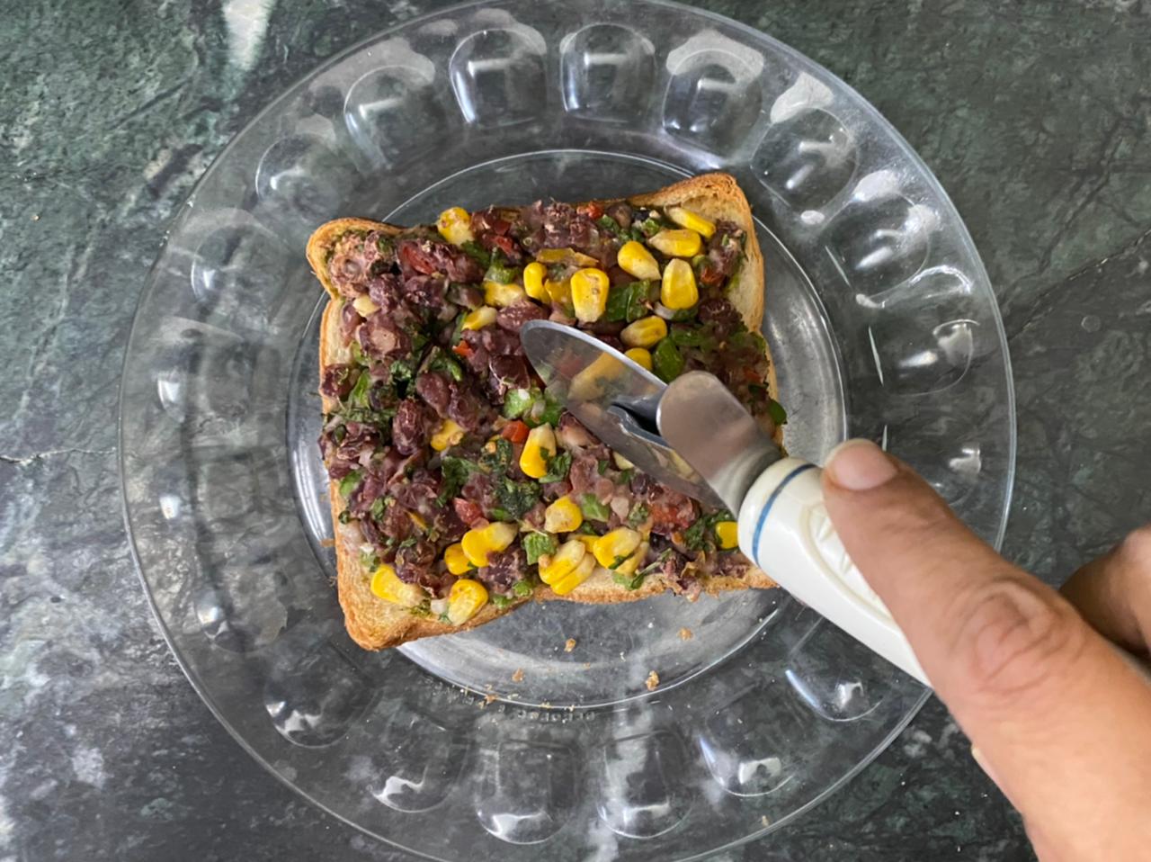 Kidney Beans Open Toastie Recipe