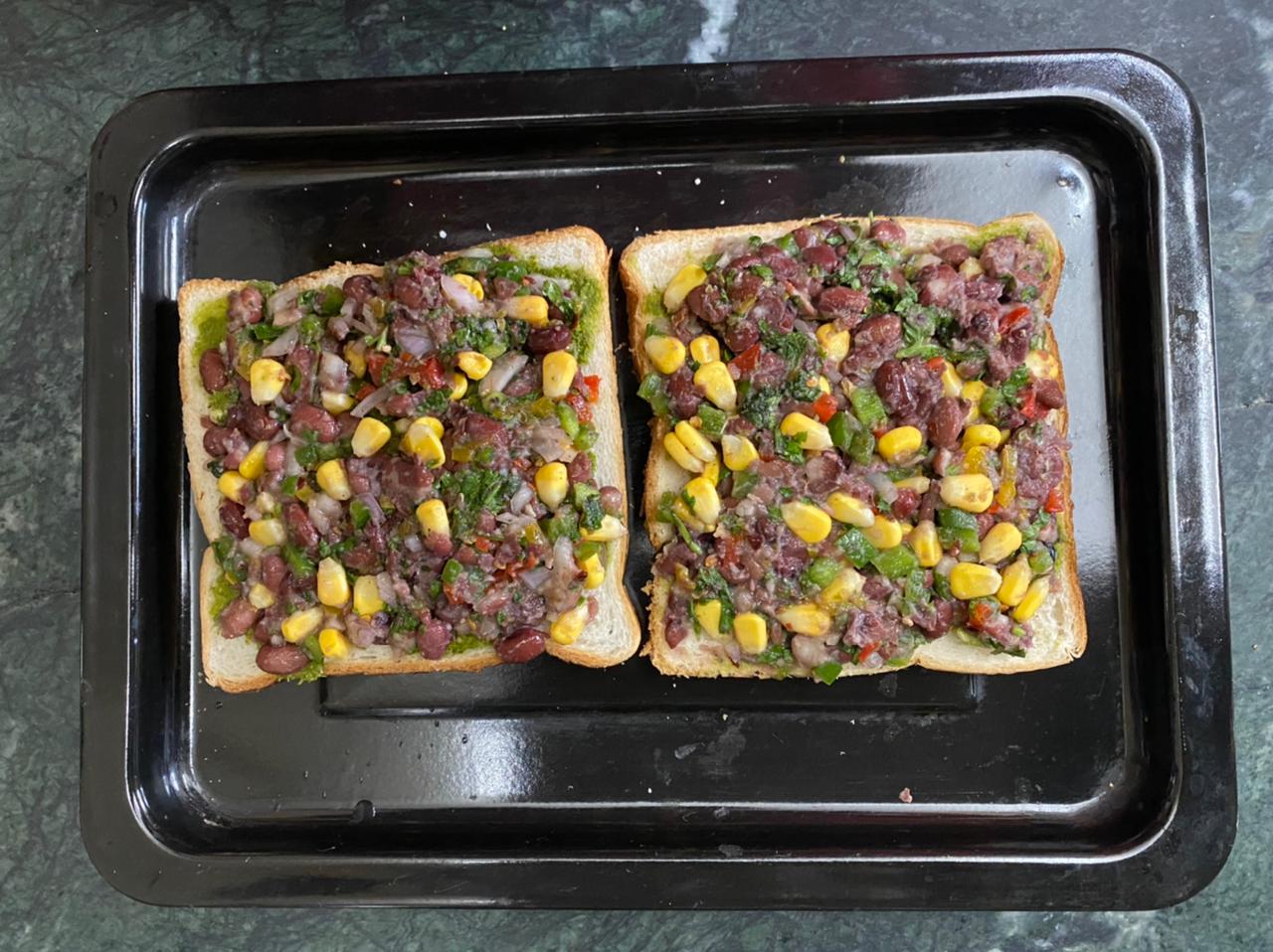 Kidney Beans Open Toastie Recipe