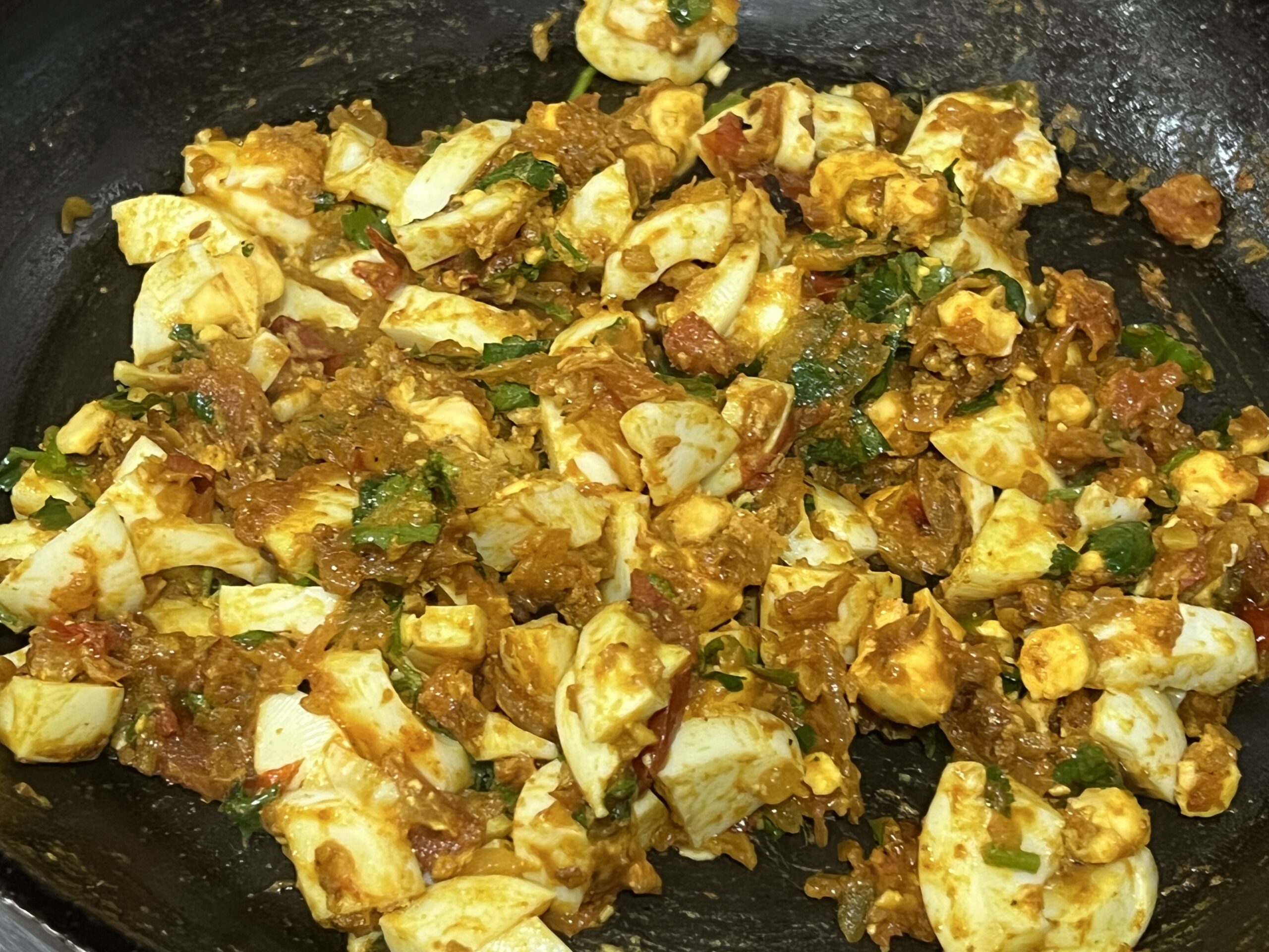 Hard Boiled Egg Bhurji Recipe