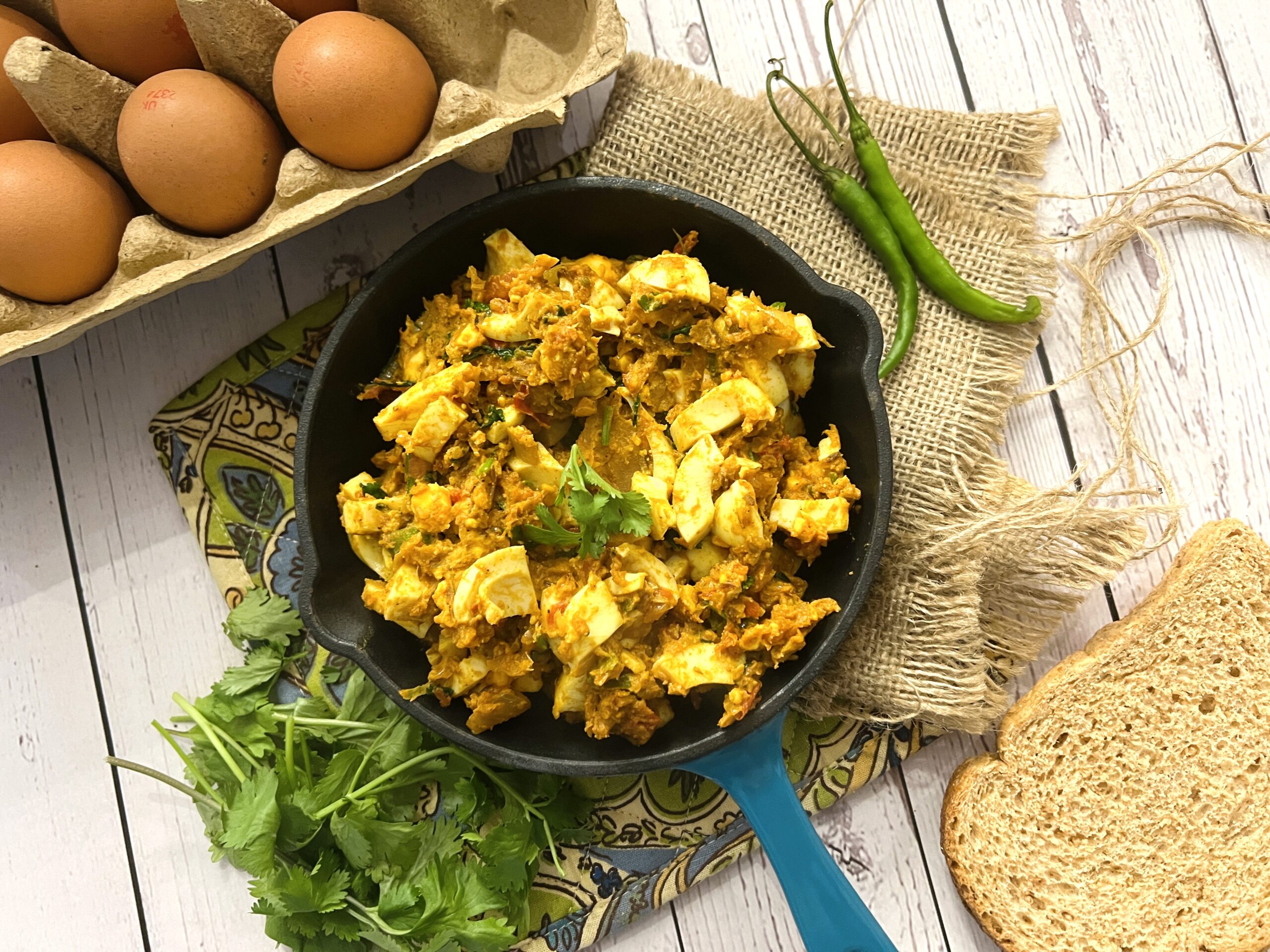 Hard Boiled Egg Bhurji Recipe