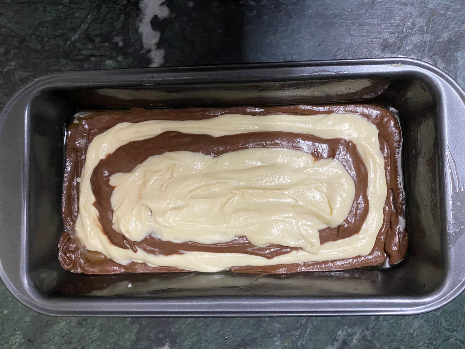 Eggless Marble Cake Recipe