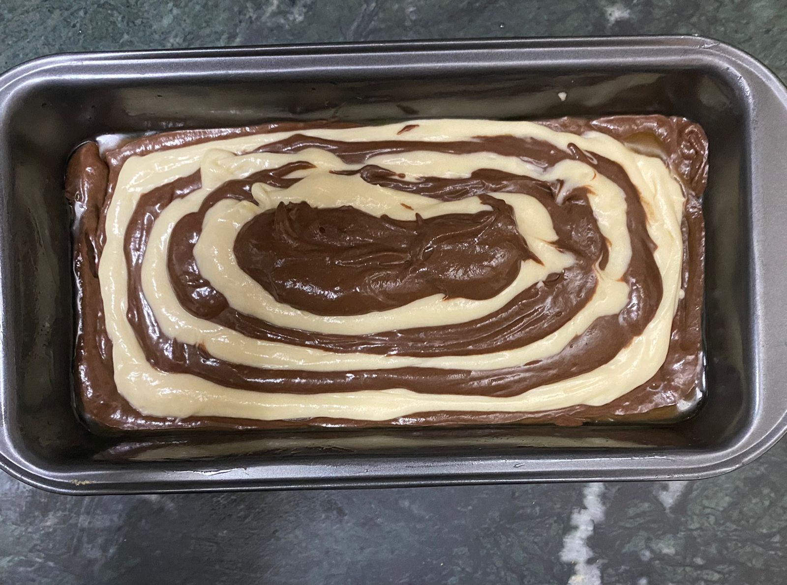 Eggless Marble Cake Recipe