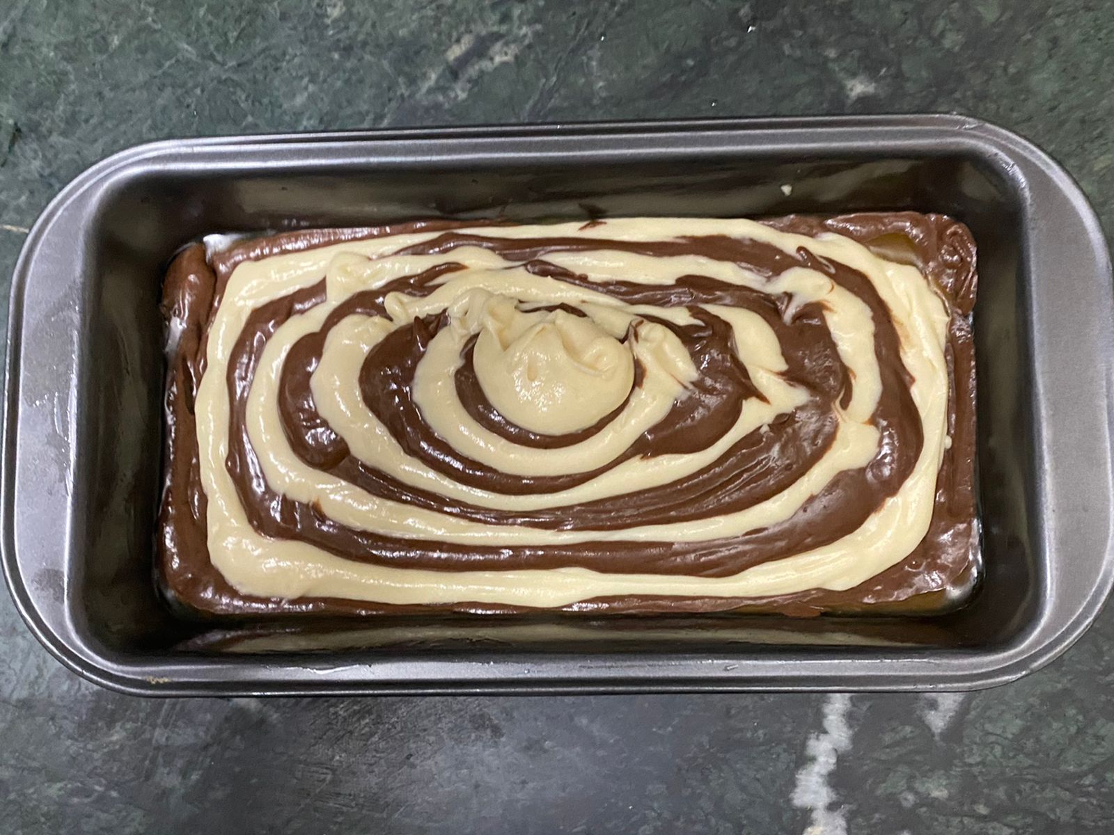 Eggless Marble Cake Recipe