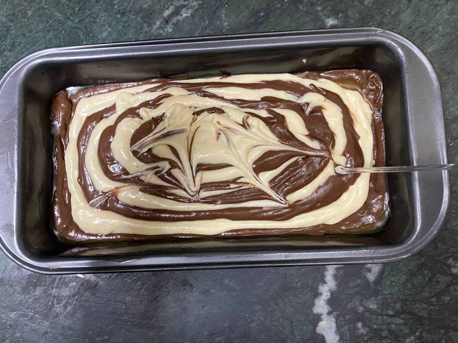 Eggless Marble Cake Recipe