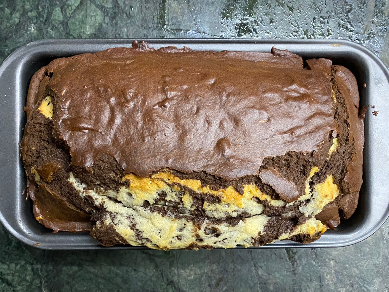 Eggless Marble Cake Recipe