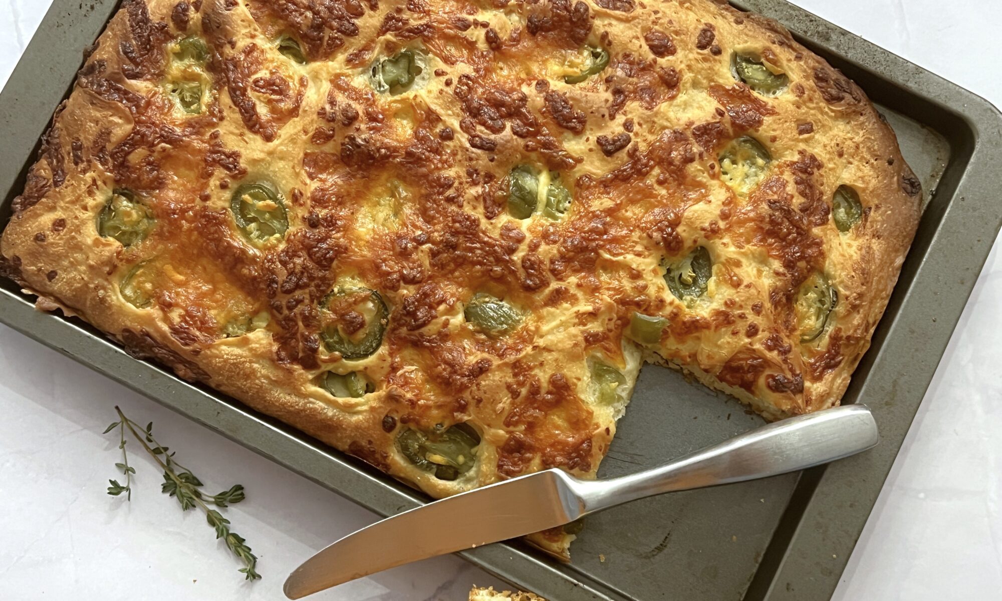 Cheddar Jalapeno Focaccia Recipe