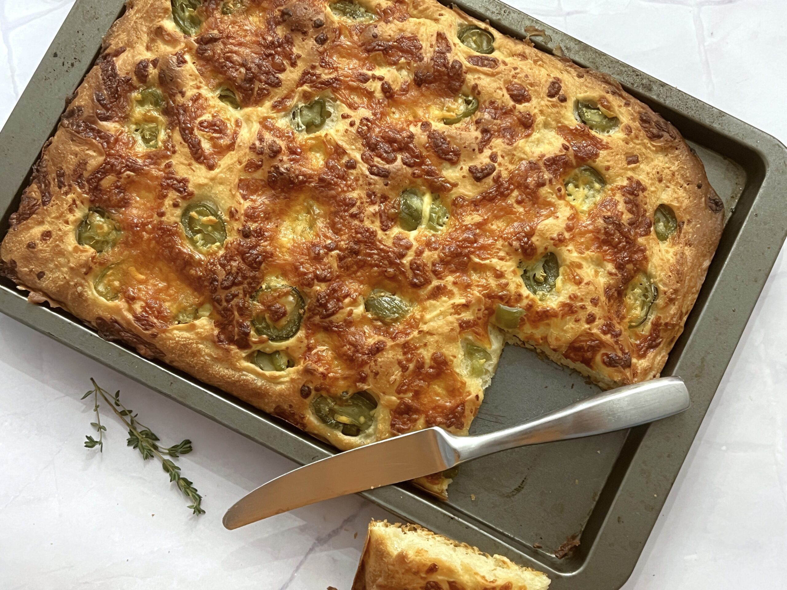 Cheddar Jalapeno Focaccia Recipe