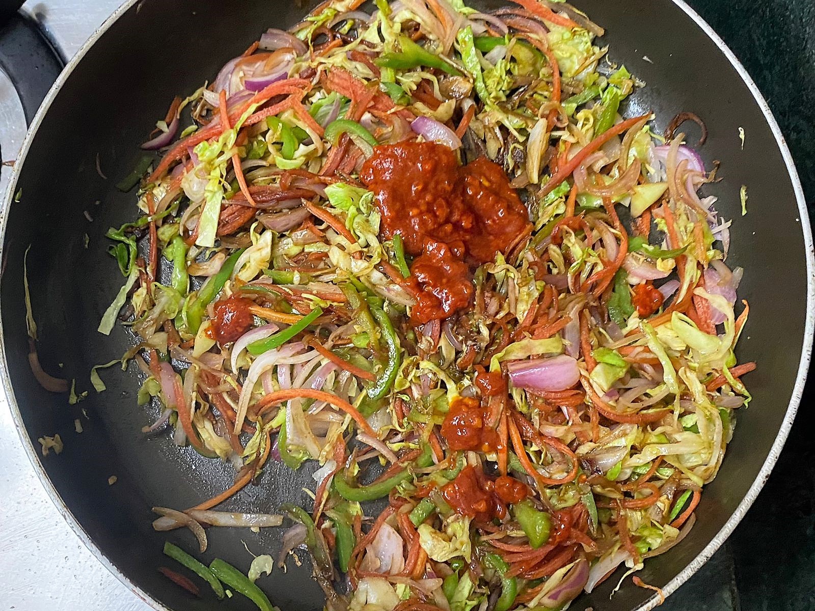 Street Style Vegetarian Manchurian Frankie Recipe