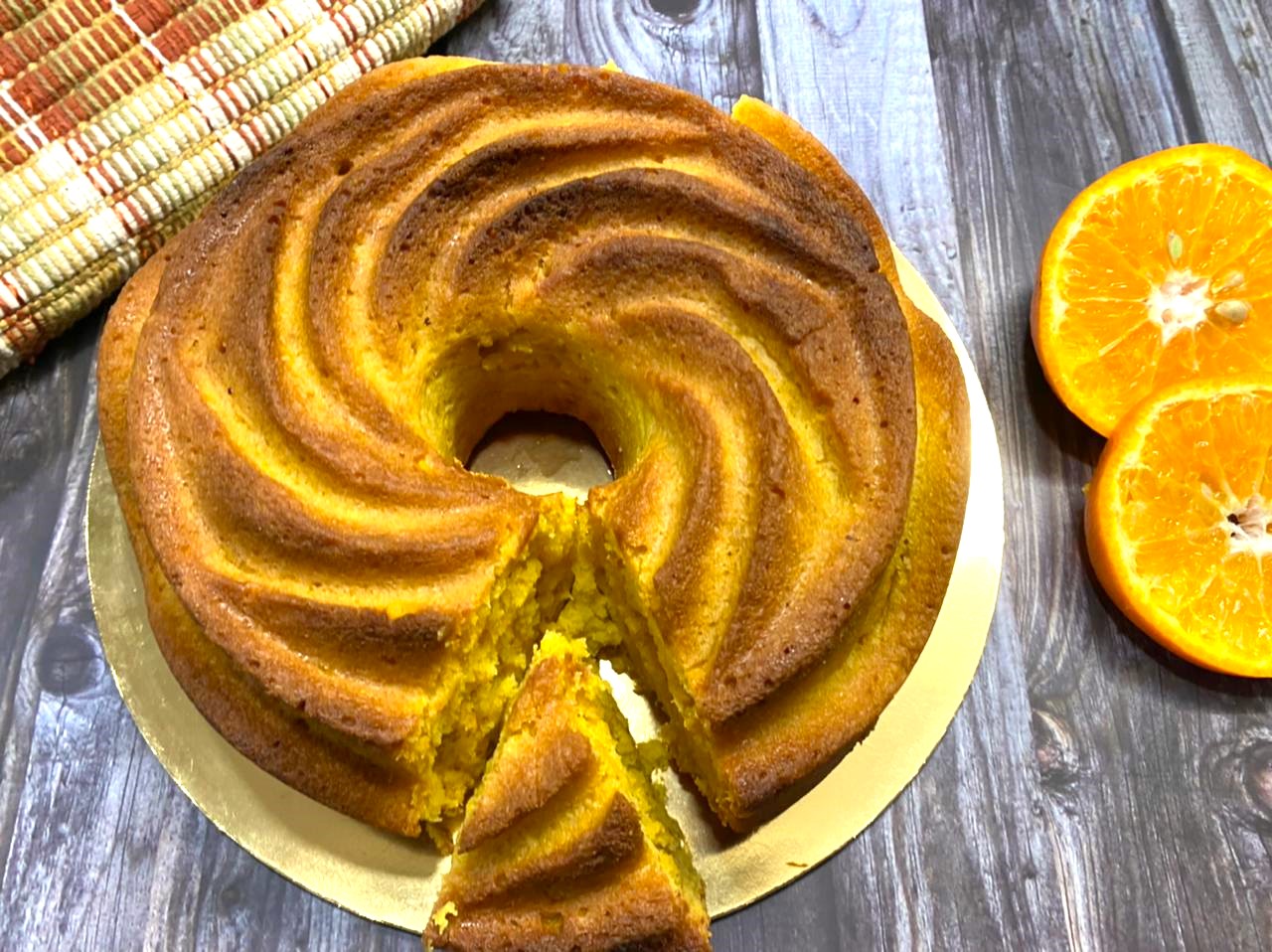 Eggless Whole Orange Cake Recipe