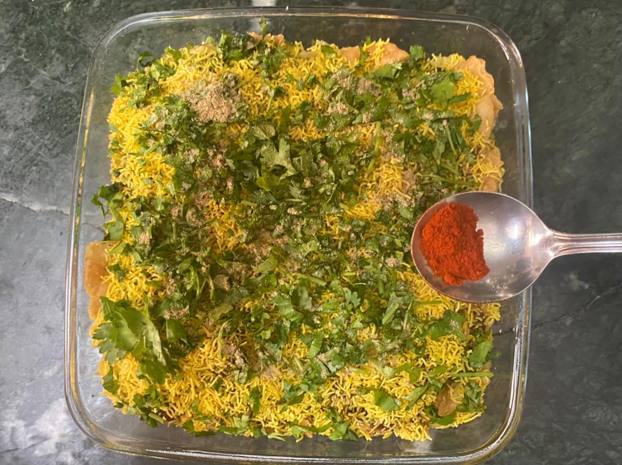 Layered Dahi Papdi Chaat Recipe