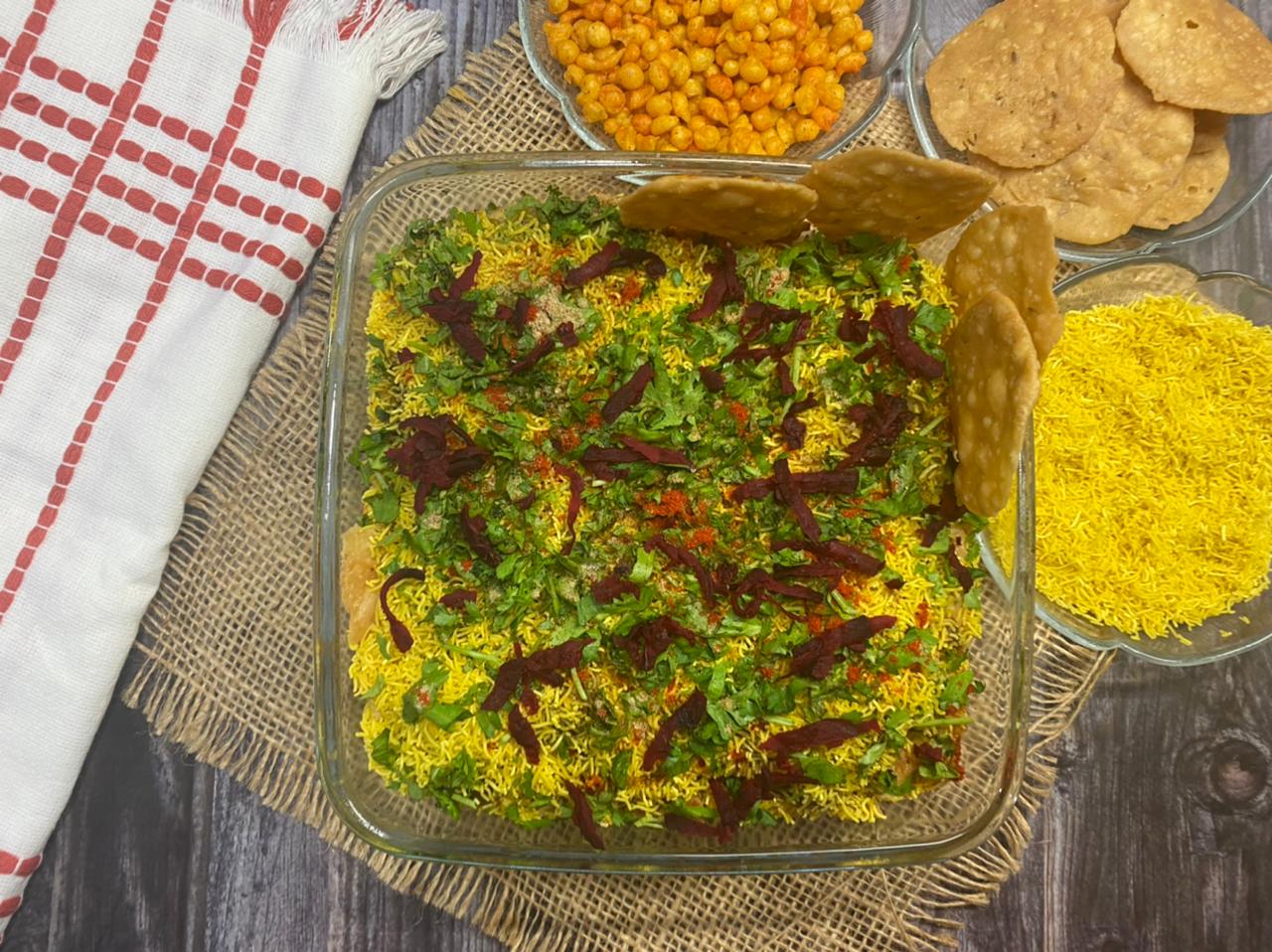 Layered Dahi Papdi Chaat Recipe