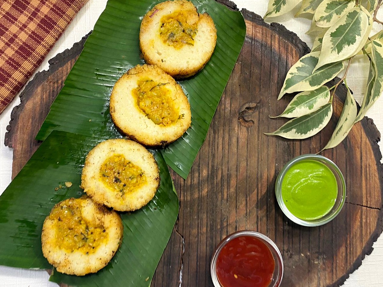 Stuffed Dhokla Roll Recipe