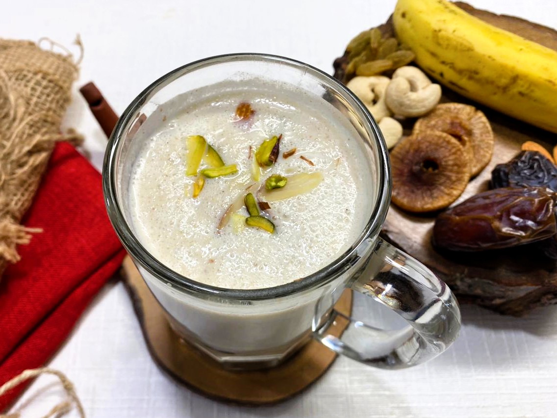 Dry Fruit Banana Smoothie Recipe